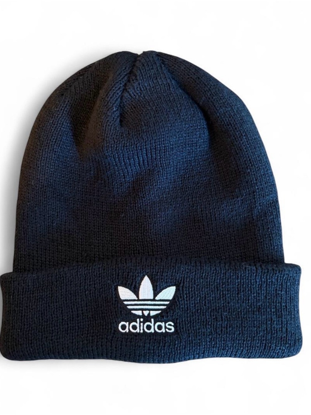 Adidas Originals Trefoil cuffed beanie in black
